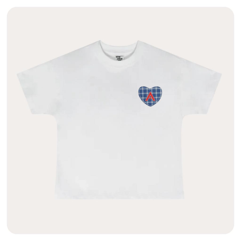 Aveda Plaid Heart Tee