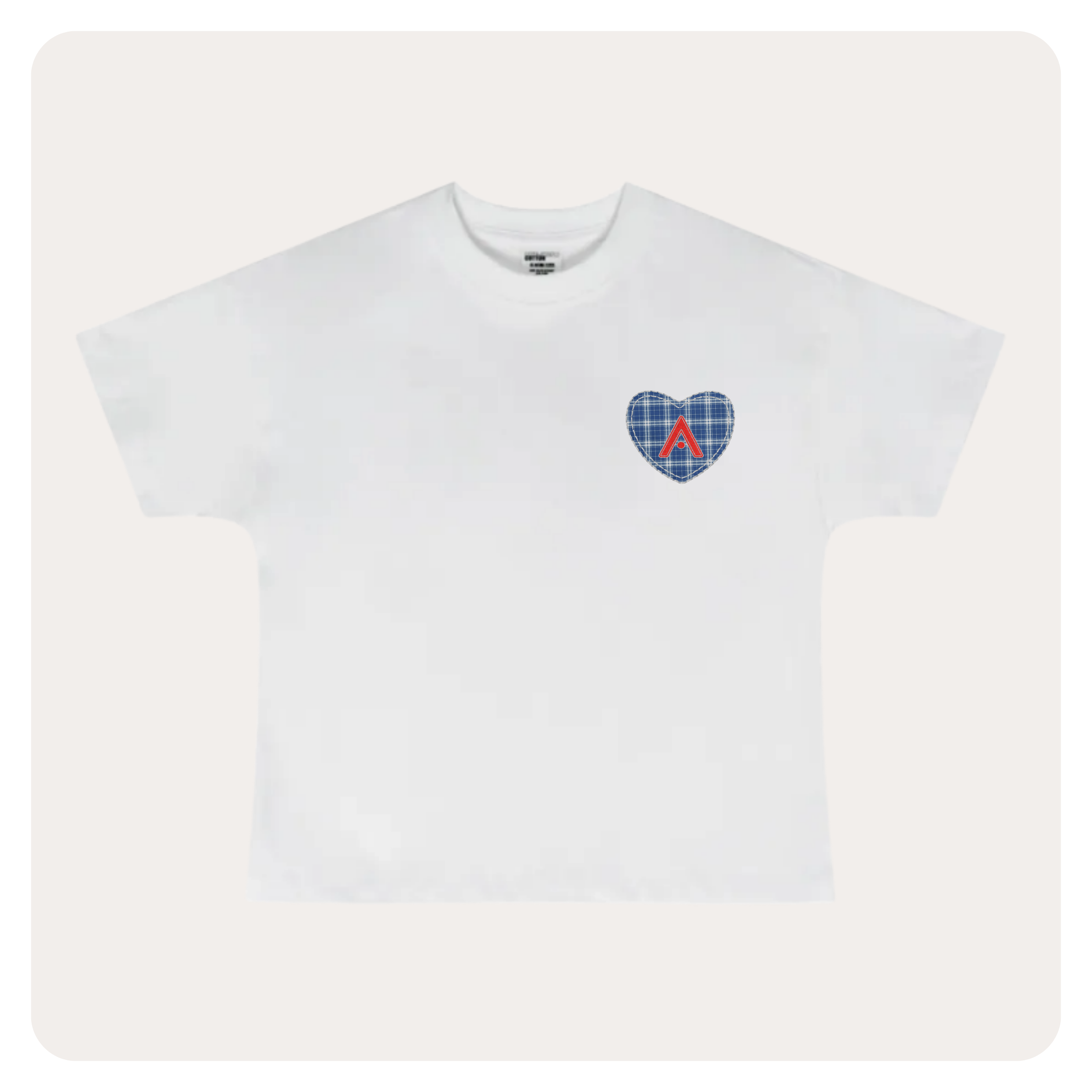 Aveda Plaid Heart Tee