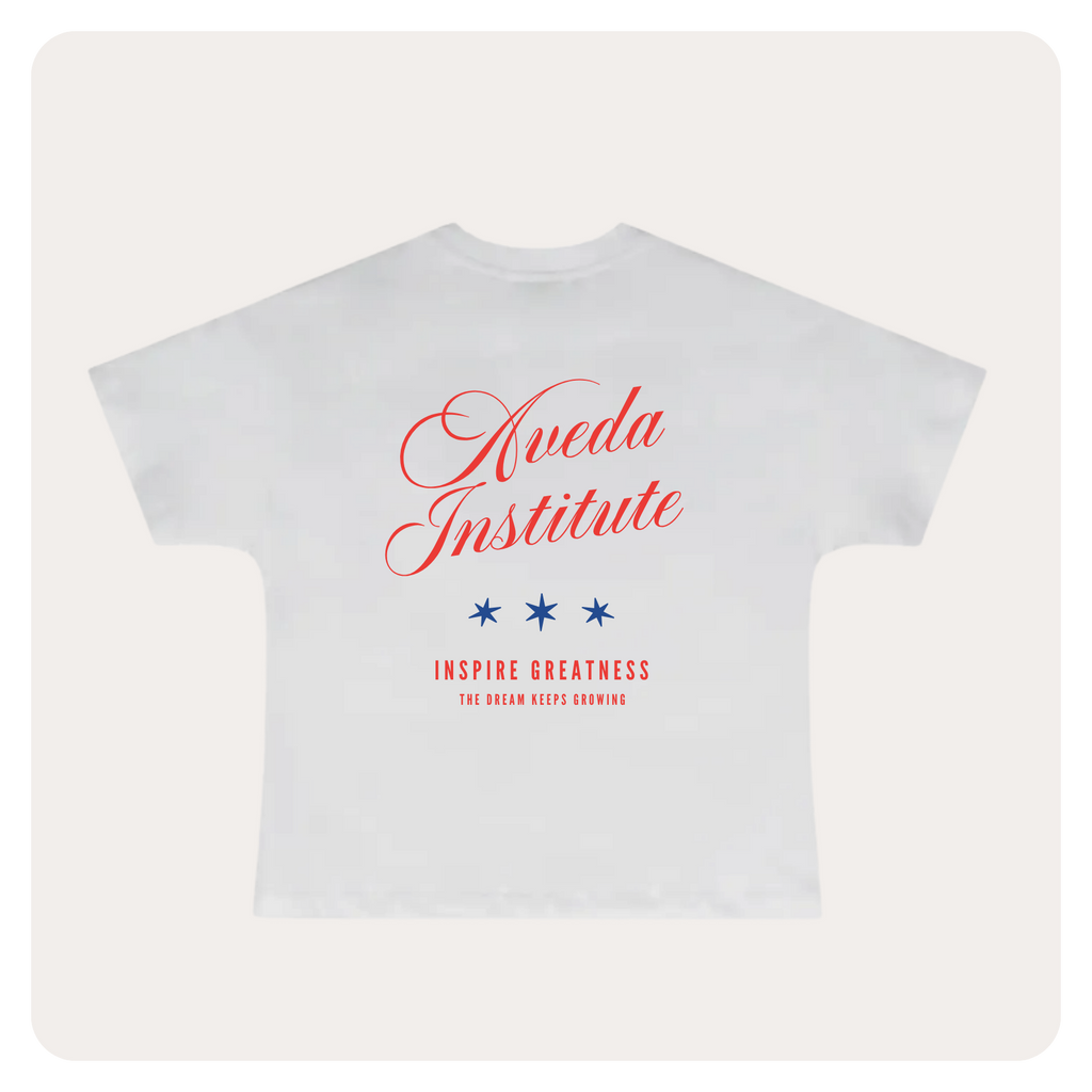 Aveda Plaid Heart Tee