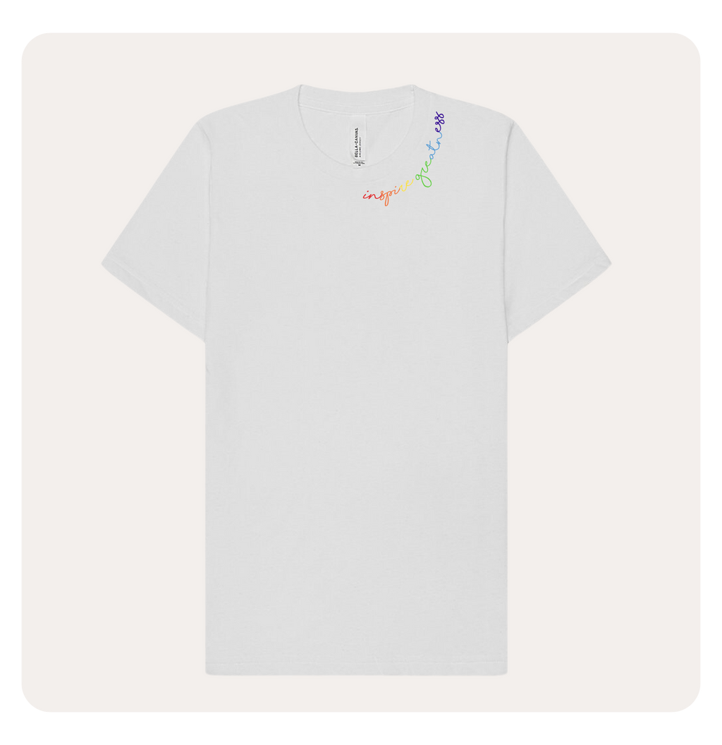 Inspire Greatness Rainbow Tee