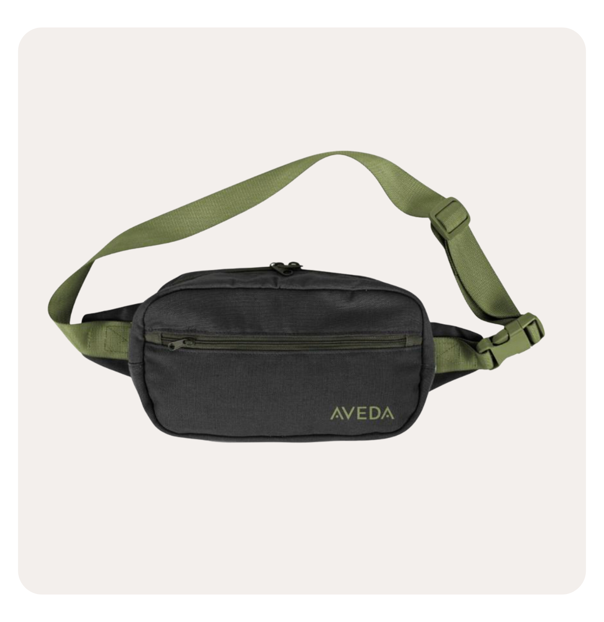 Aveda Olive Green Belt Bag