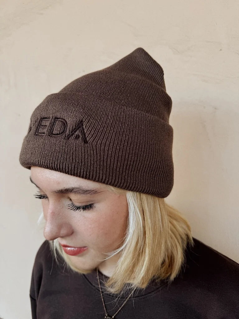 Aveda Brown Monochrome Beanie
