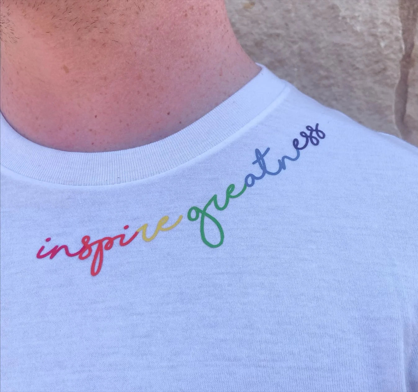 Inspire Greatness Rainbow Tee